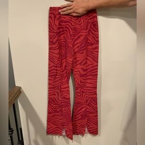 Free people pink zebra pants